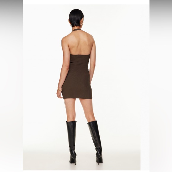 Aritzia Brown Halter Mini Dress - Picture 2 of 11